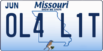 MO license plate OL4L1T