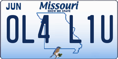 MO license plate OL4L1U