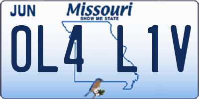 MO license plate OL4L1V