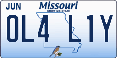 MO license plate OL4L1Y
