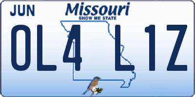 MO license plate OL4L1Z