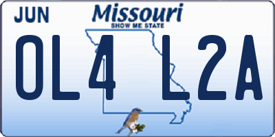 MO license plate OL4L2A