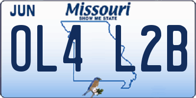 MO license plate OL4L2B