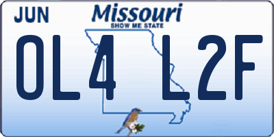 MO license plate OL4L2F