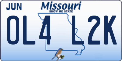 MO license plate OL4L2K