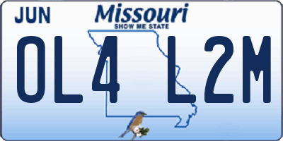 MO license plate OL4L2M