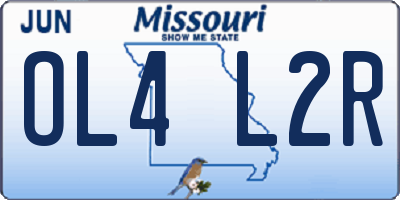 MO license plate OL4L2R