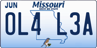 MO license plate OL4L3A
