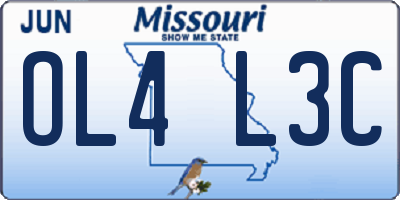 MO license plate OL4L3C
