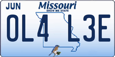 MO license plate OL4L3E
