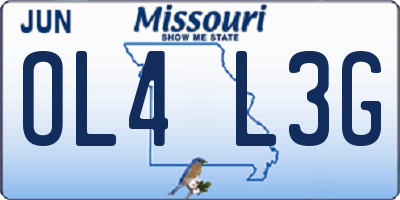 MO license plate OL4L3G