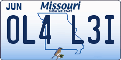 MO license plate OL4L3I