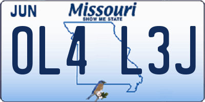 MO license plate OL4L3J