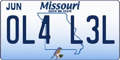 MO license plate OL4L3L