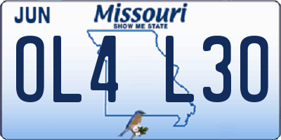 MO license plate OL4L3O