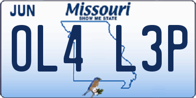 MO license plate OL4L3P
