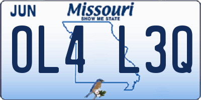 MO license plate OL4L3Q