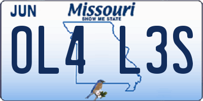 MO license plate OL4L3S