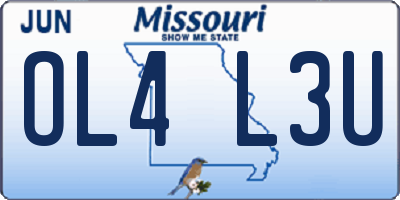MO license plate OL4L3U