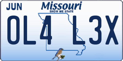 MO license plate OL4L3X