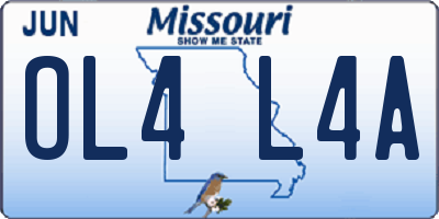 MO license plate OL4L4A
