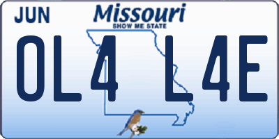 MO license plate OL4L4E