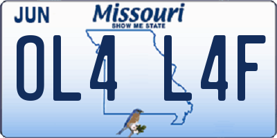 MO license plate OL4L4F