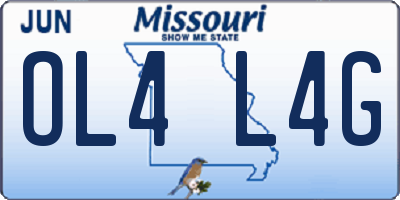MO license plate OL4L4G