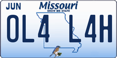 MO license plate OL4L4H