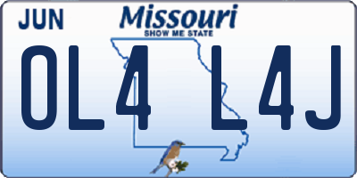 MO license plate OL4L4J