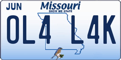 MO license plate OL4L4K