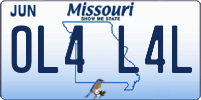 MO license plate OL4L4L