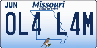 MO license plate OL4L4M