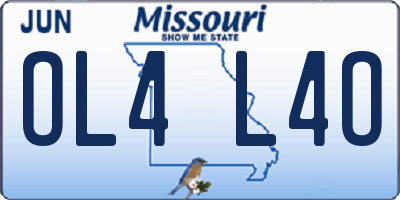 MO license plate OL4L4O