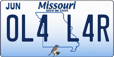 MO license plate OL4L4R