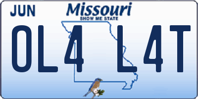 MO license plate OL4L4T