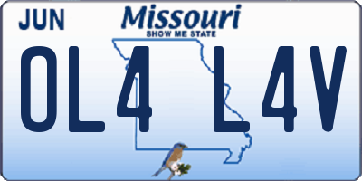 MO license plate OL4L4V