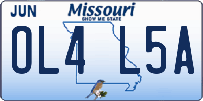 MO license plate OL4L5A