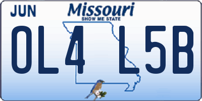 MO license plate OL4L5B
