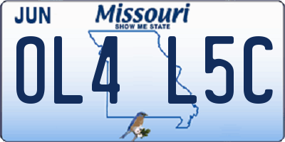 MO license plate OL4L5C