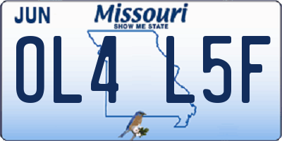 MO license plate OL4L5F