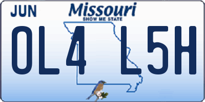 MO license plate OL4L5H