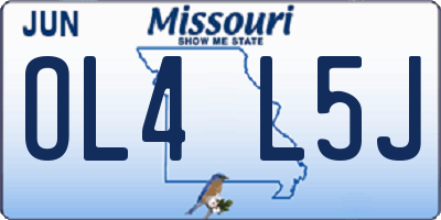MO license plate OL4L5J