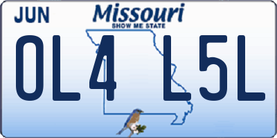 MO license plate OL4L5L