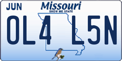MO license plate OL4L5N