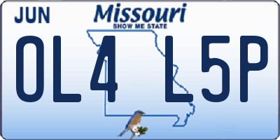 MO license plate OL4L5P