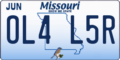 MO license plate OL4L5R
