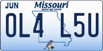 MO license plate OL4L5U