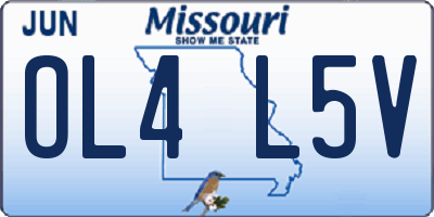 MO license plate OL4L5V