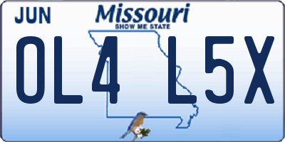 MO license plate OL4L5X